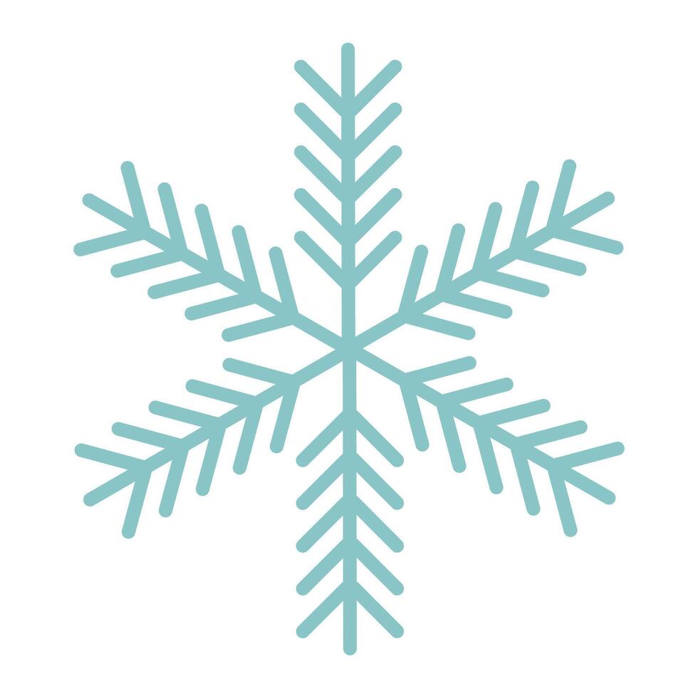 Cute thin line snowflake vector