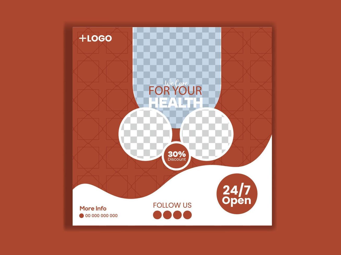 Health Care Medical Social Media Post design Template vector