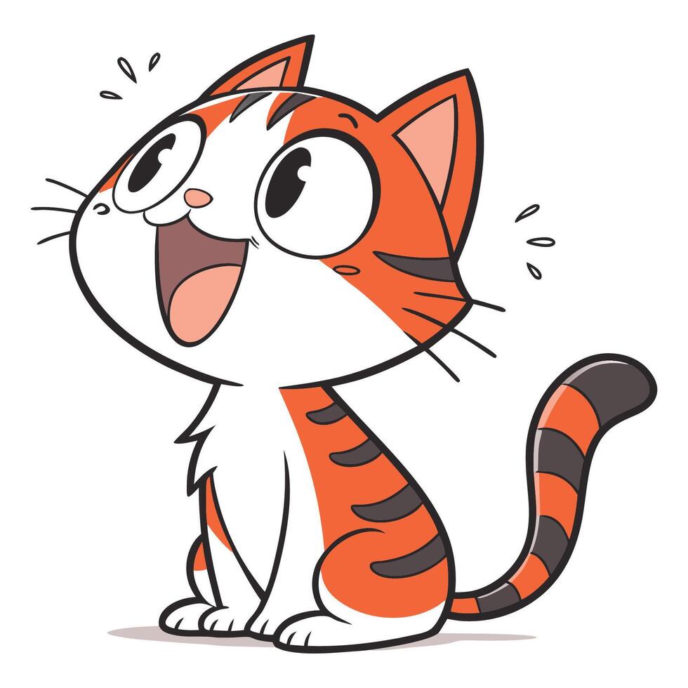 Adorable Cat Design Perfect for Every Project, happy face cat vector