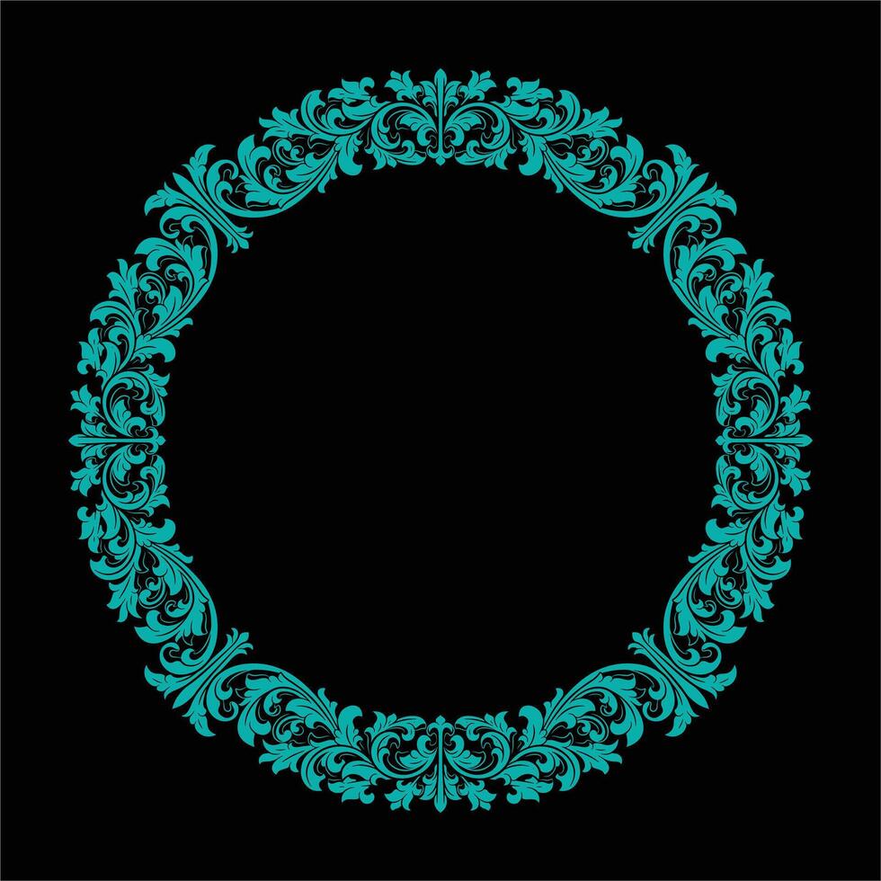 classic ornament frame wedding decoration vector