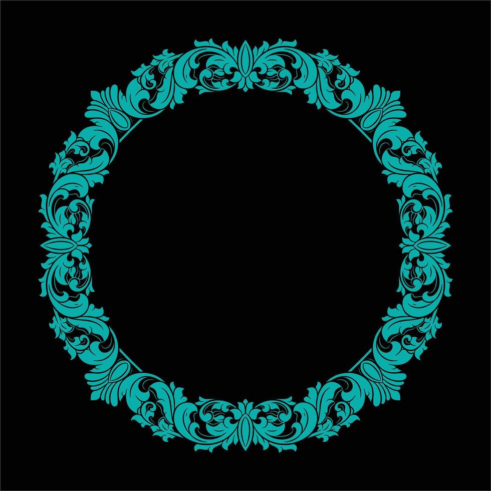 Ornament Engraved floral frame wedding invitation vector