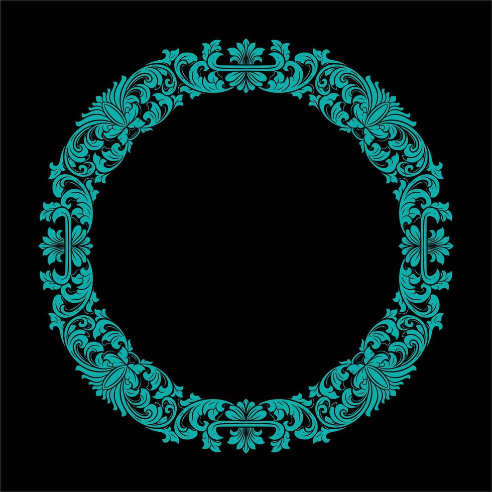 circle Luxury ornament floral Illustration vector