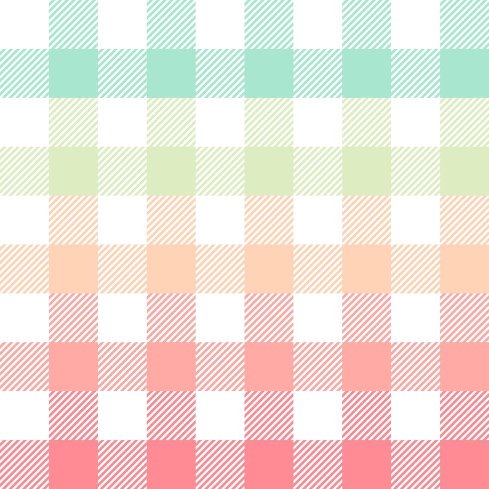 Pastel rainbow gingham cute pattern. vector