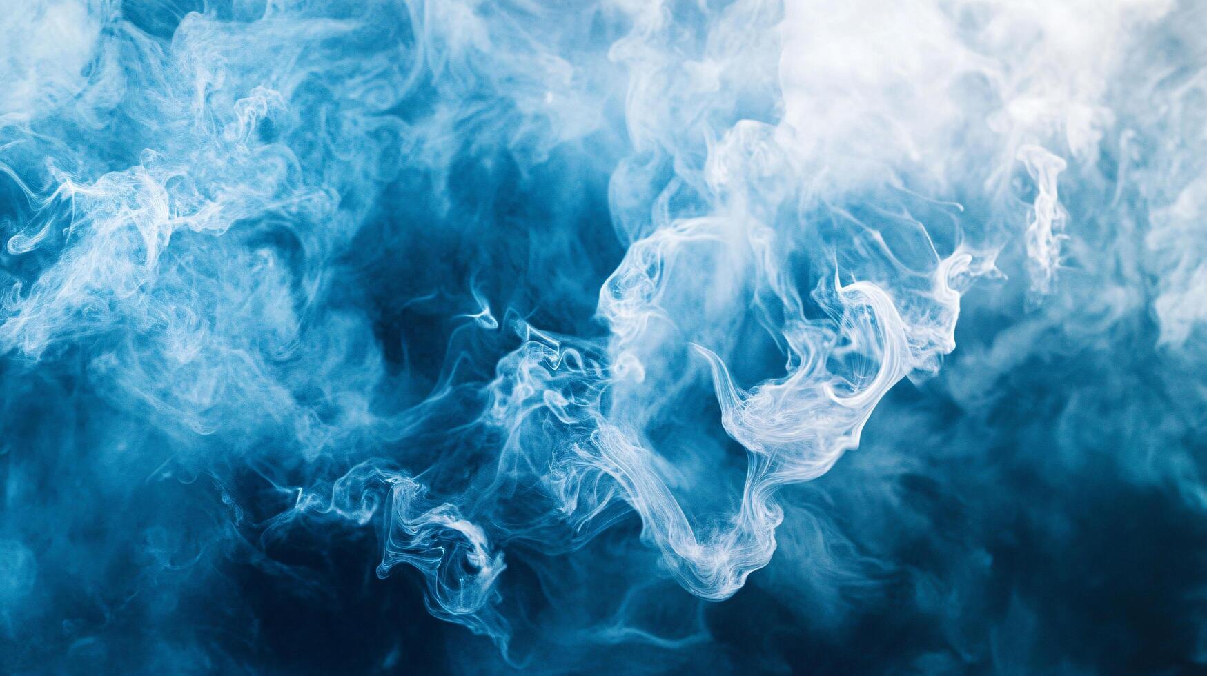 A blue and white smoke cloud with a blue and white background photo