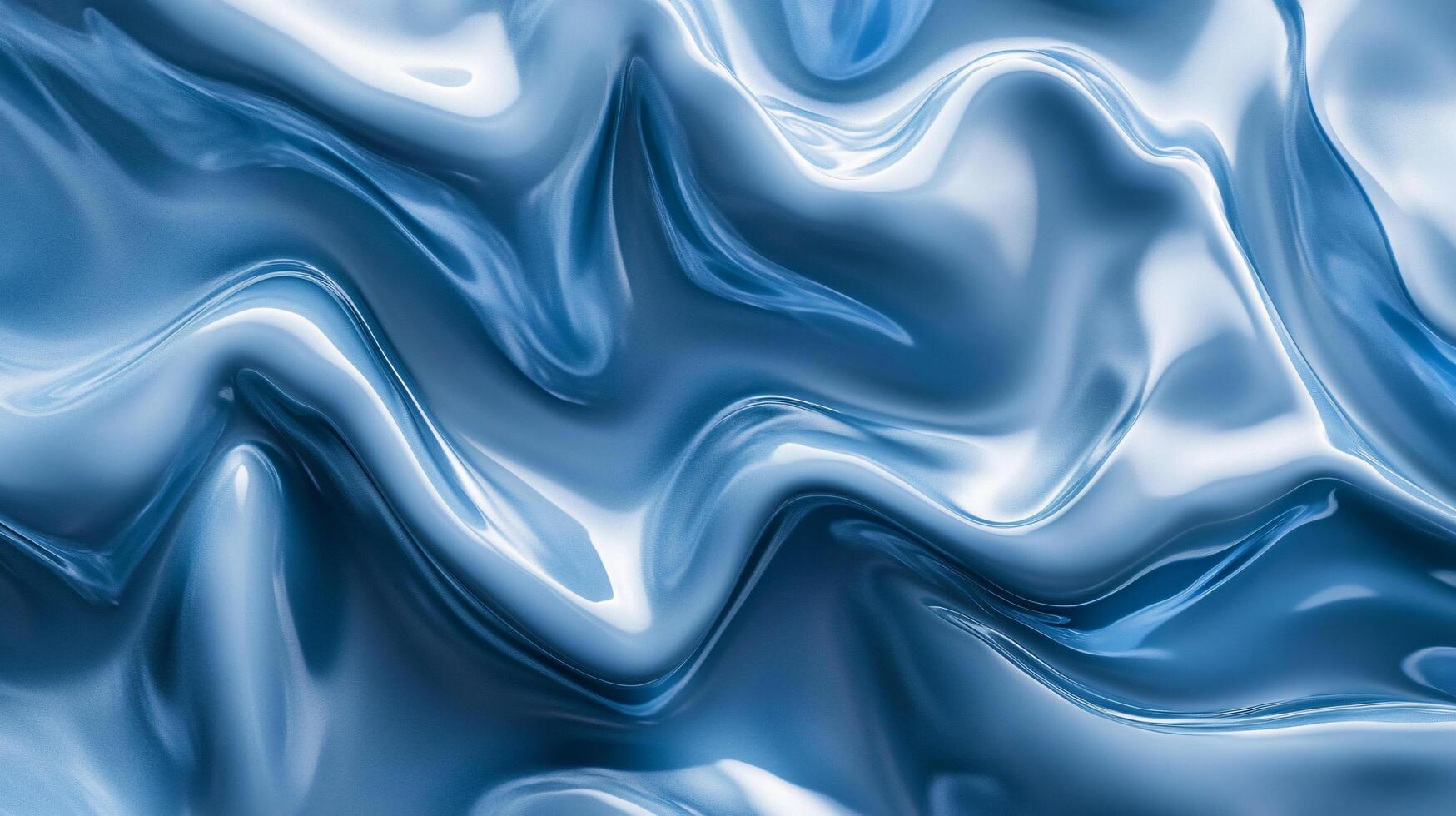 A blue fabric with a wave pattern photo