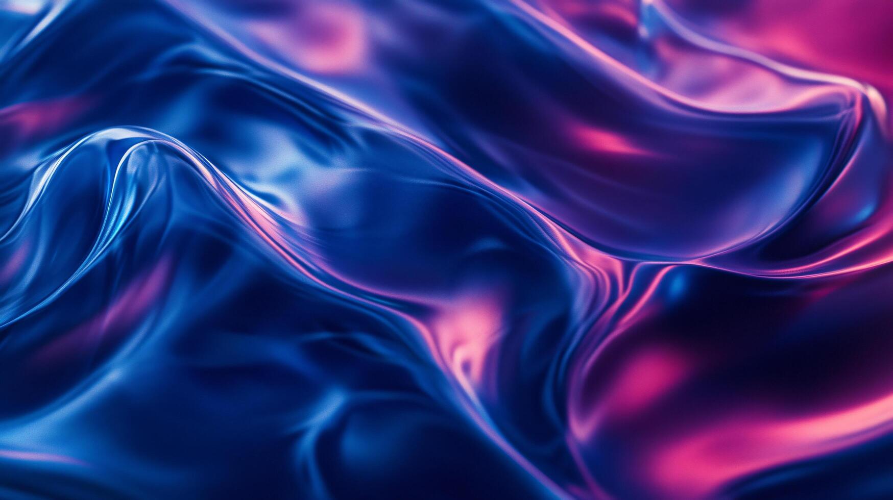 A blue and pink fabric with a shiny, reflective surface photo