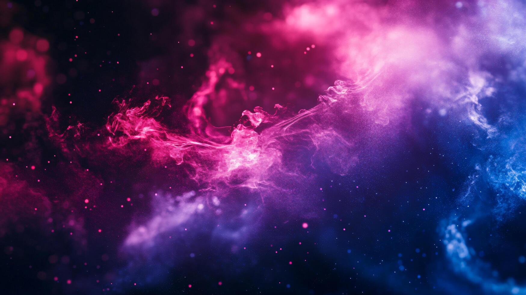 A colorful galaxy with purple and blue stars and pink clouds photo
