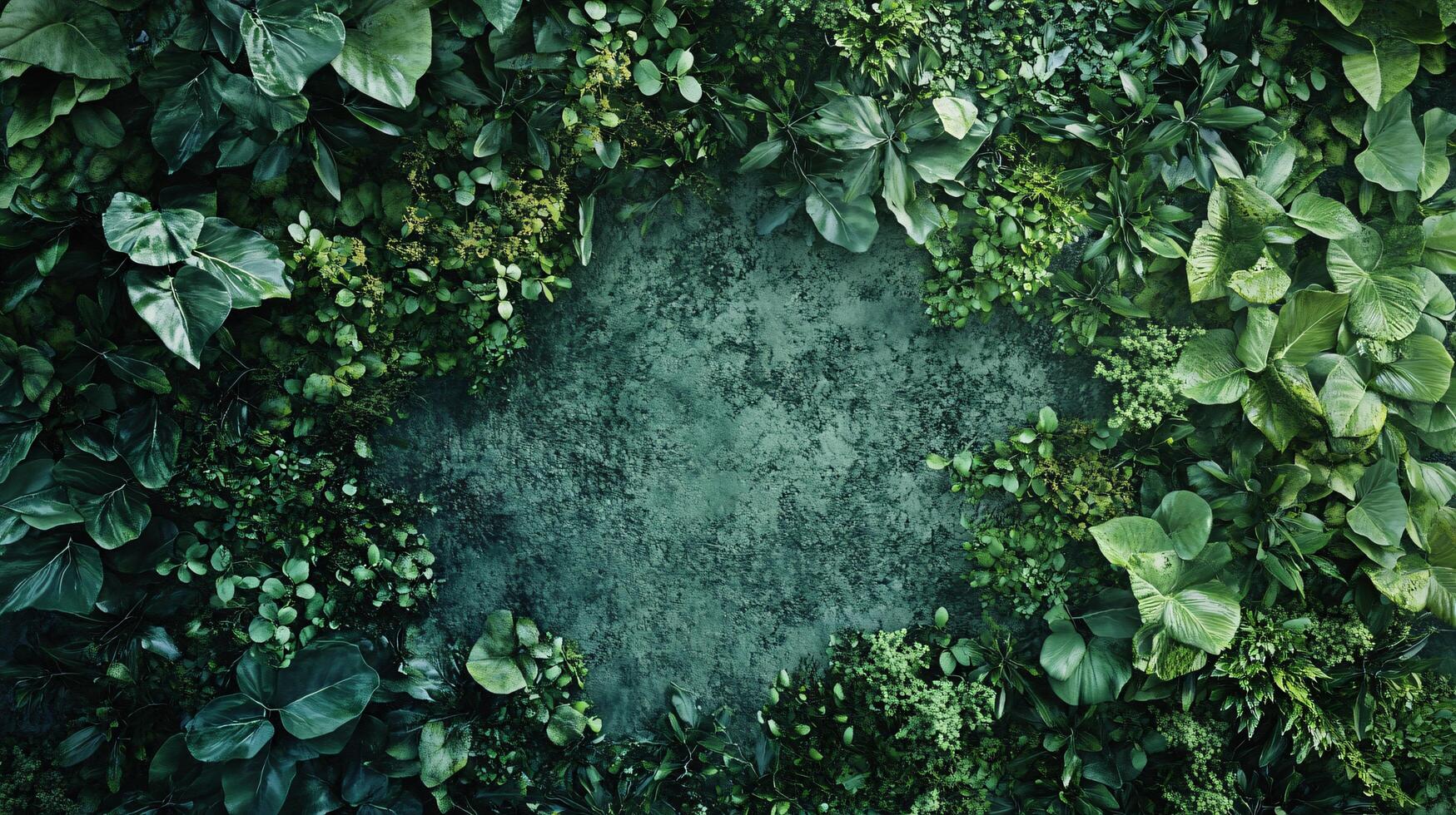 A green leafy plant with a hole in the middle photo
