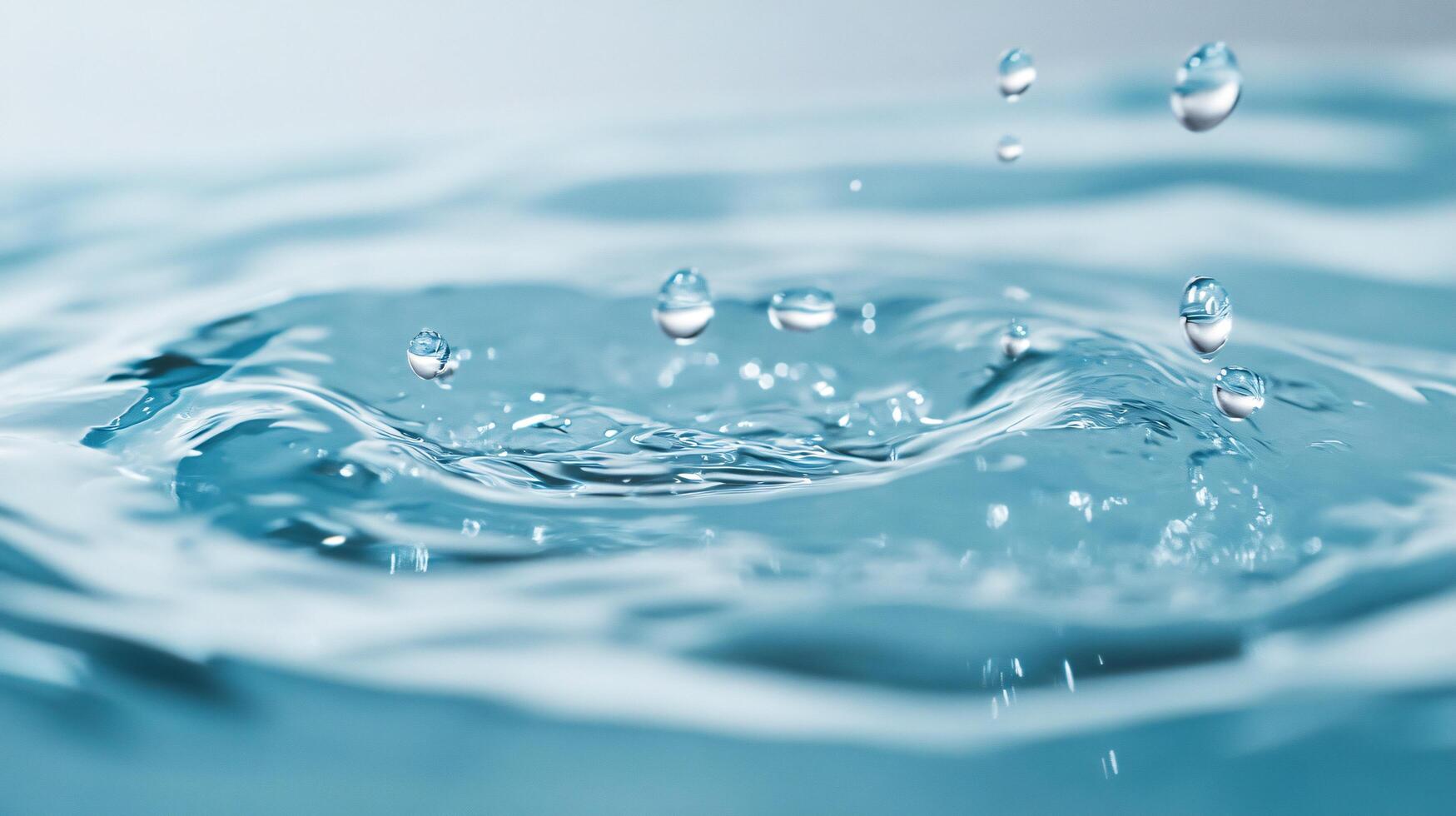 A drop of water is falling into a body of water photo
