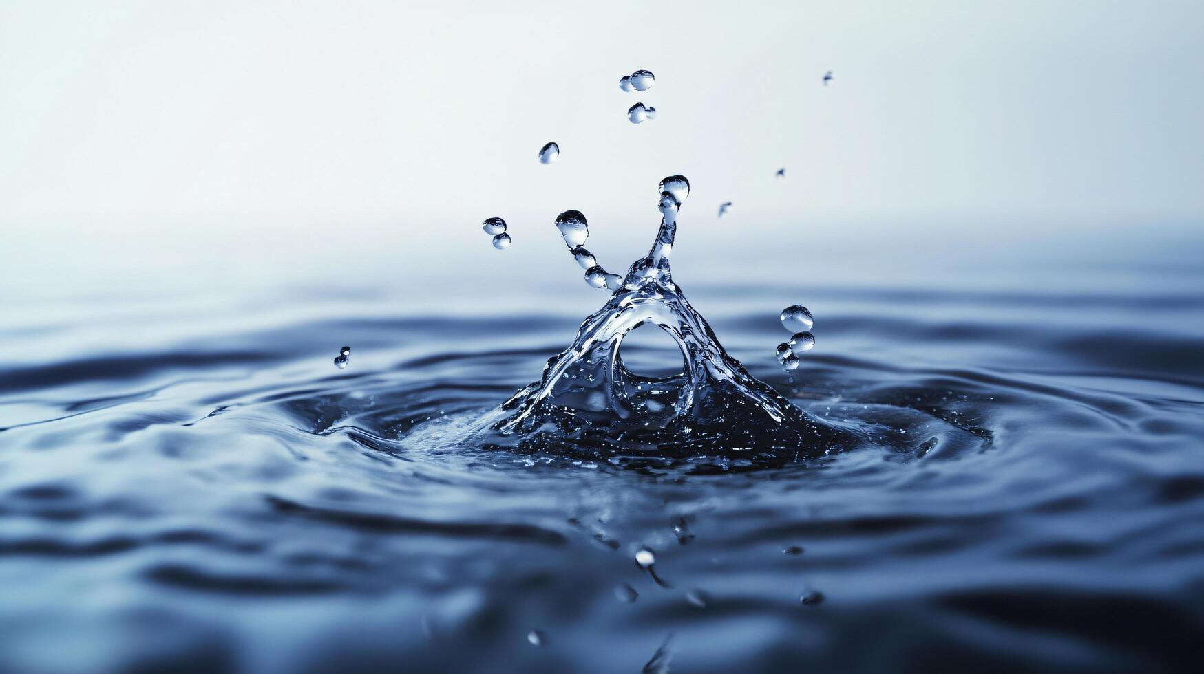 A splash of water in a body of water photo