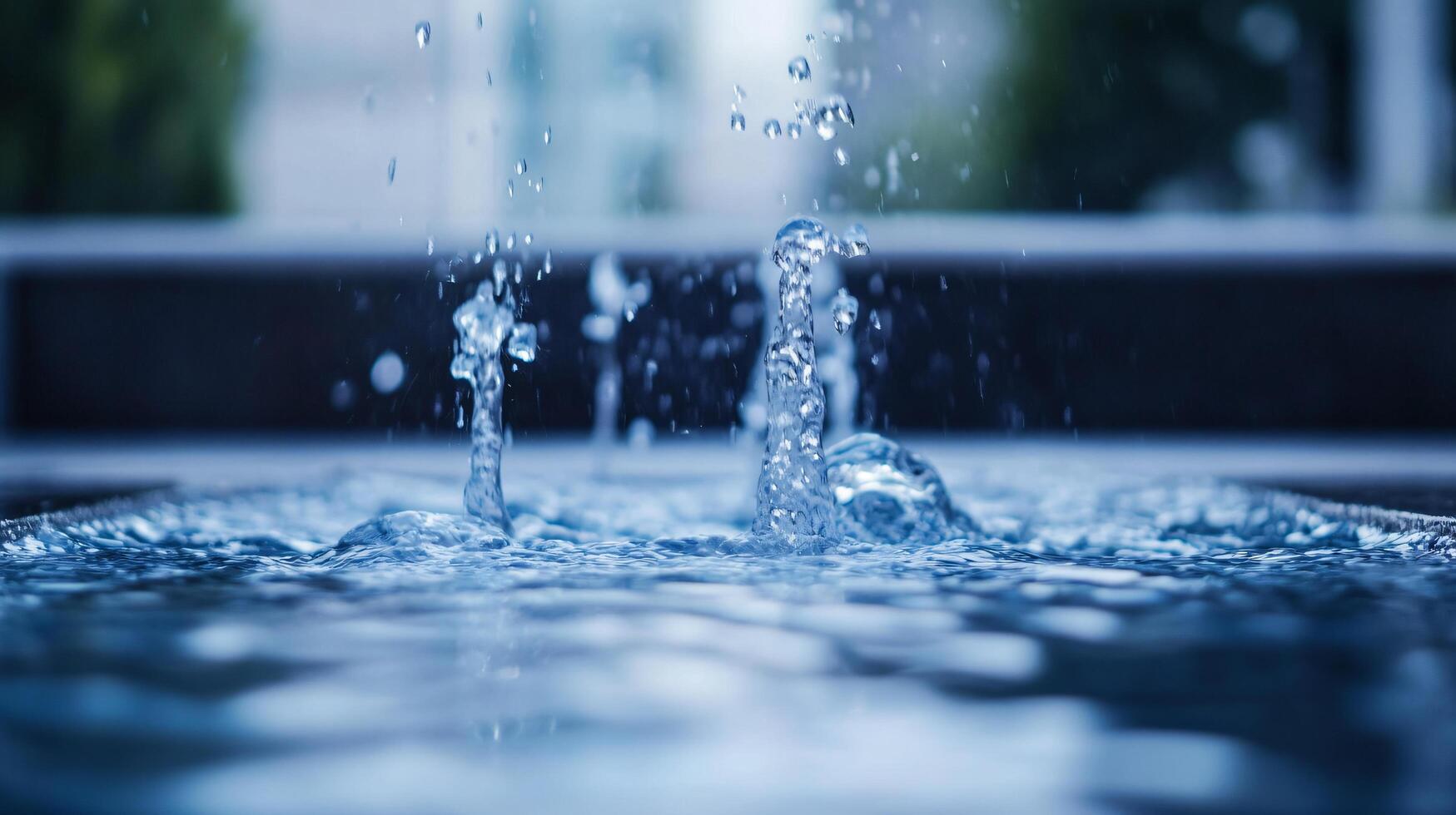 A small stream of water is falling from the sky photo