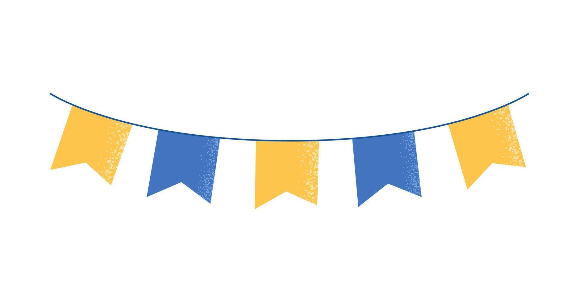 Garland for Happy Hanukkah. Flat illustration isolated on white background. vector