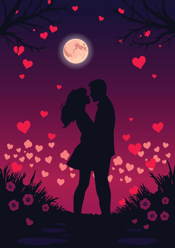 Romantic and minimalist background cover vector