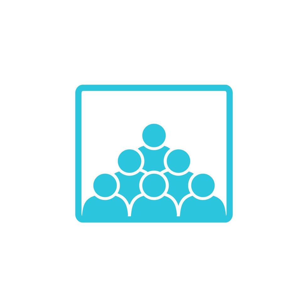 Crowded place icon. Isolated on white background. From blue icon set vector