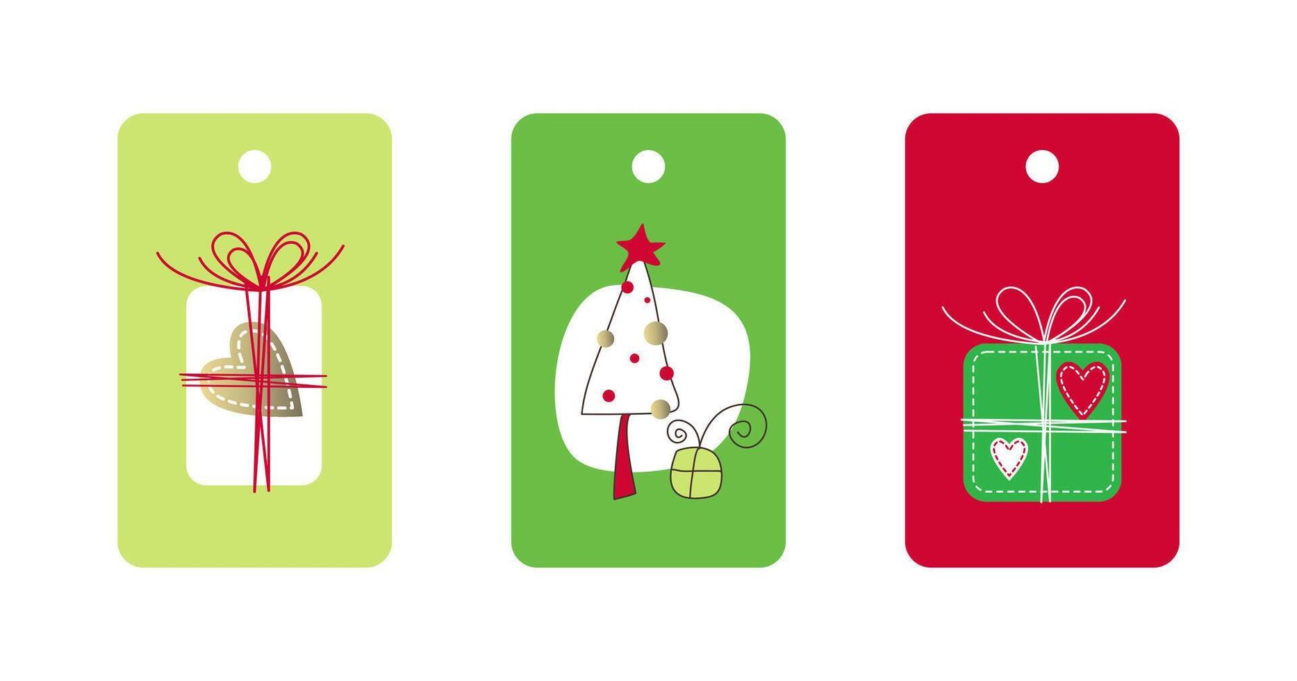Gift of Giving, Gift Tags for Christmas and New Year vector