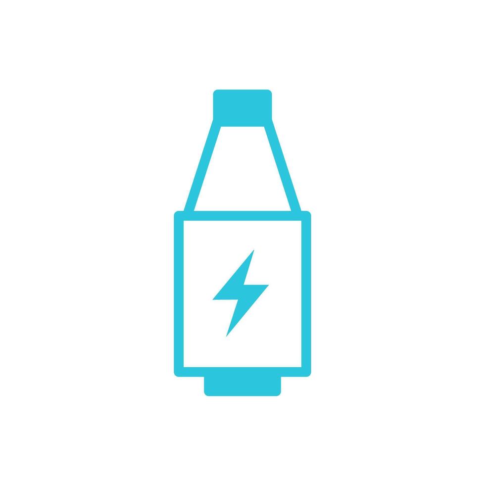 Ceramic Electrical Fuse Icon. Retro Power protector. Isolated on white background. Blue icon set. vector