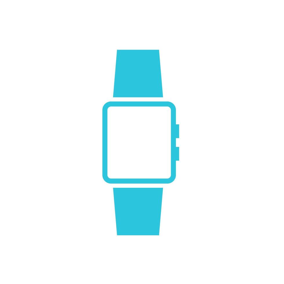 Hand watch icon. Minimalist Timing. Isolated on white background. Blue icon set. vector