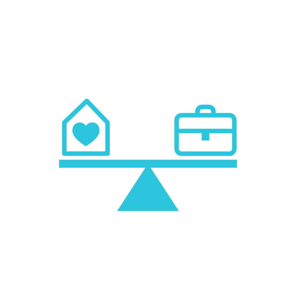 Perfect Balance icon. Isolated on white background. Blue icon set. vector