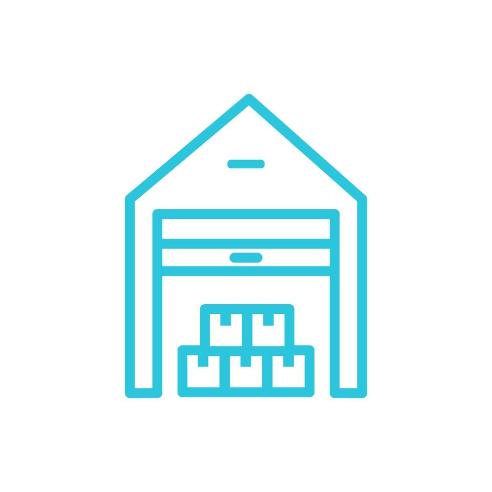Warehouse icon. Isolated on white background. From blue icon set. vector