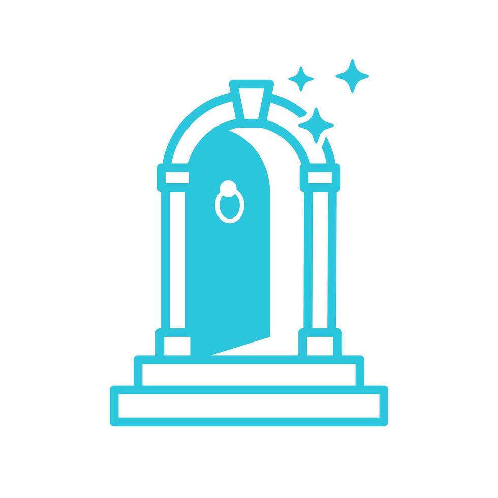 Fairytale Magical Portal icon. Isolated on white background. From blue icon set. vector