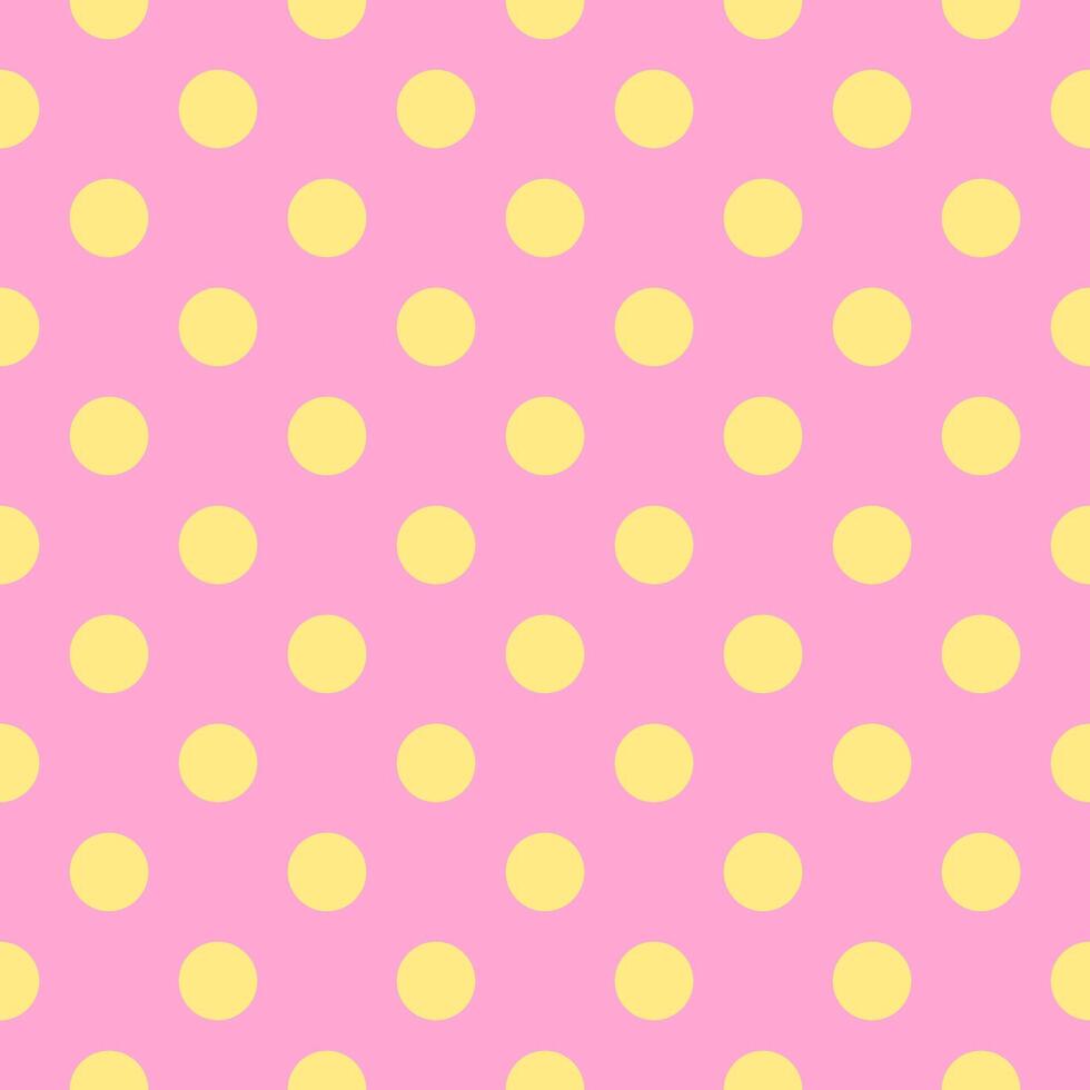 Cute Seamless Blend of Pink and Yellow. Polka dot pattern background vector