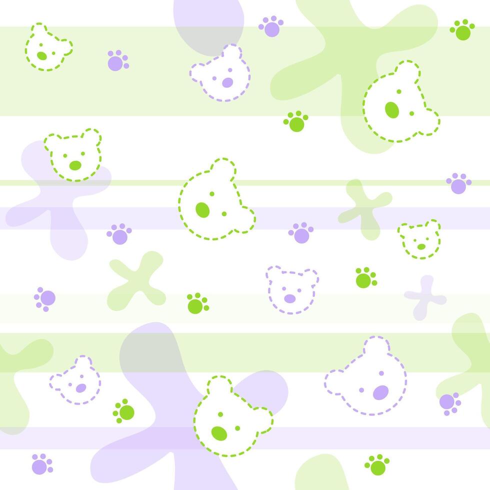 Teddy bear seamless pattern texture vector