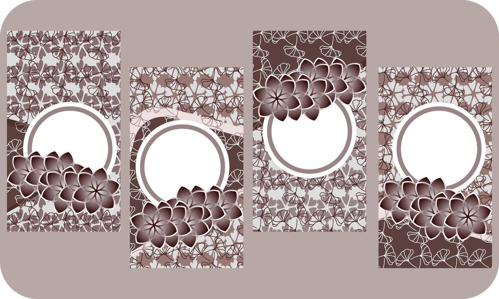 Floral Abstraction in Four Parts vector