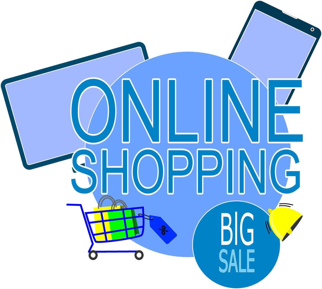 Online shopping big sale vector