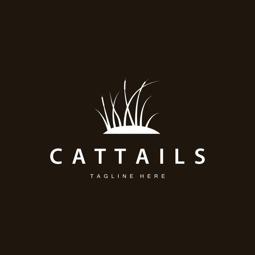 logo cattails template vector