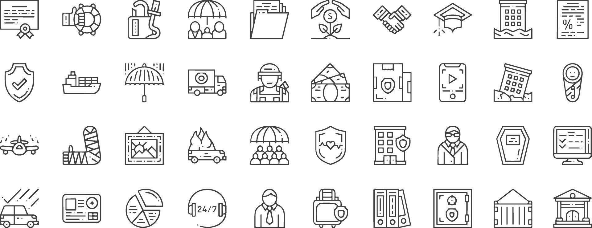 Safety Icons Set. vector