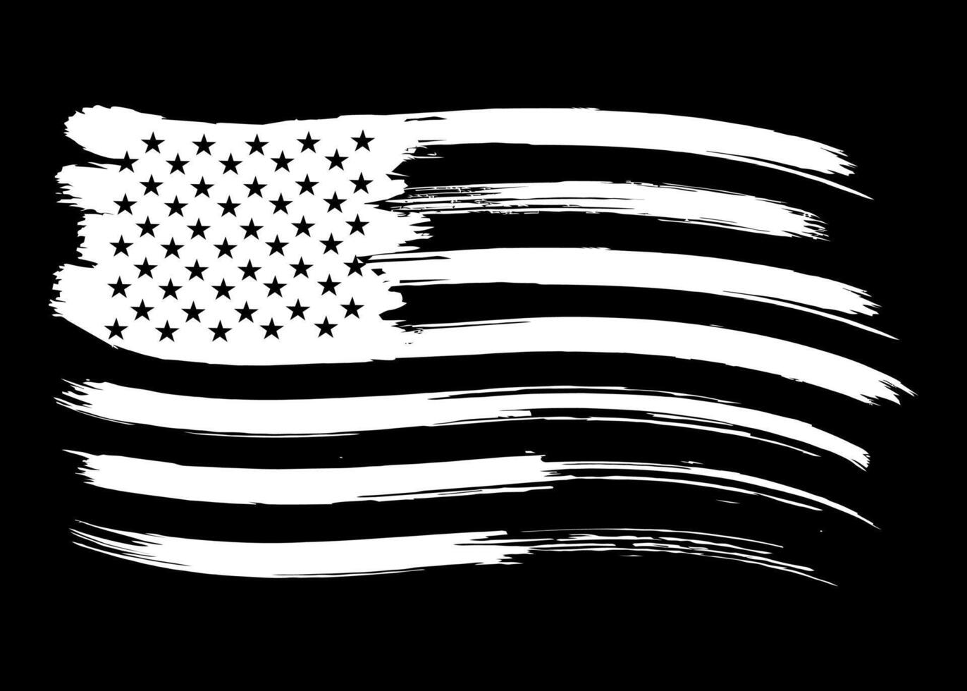 White American Grunge Flag Design. vector