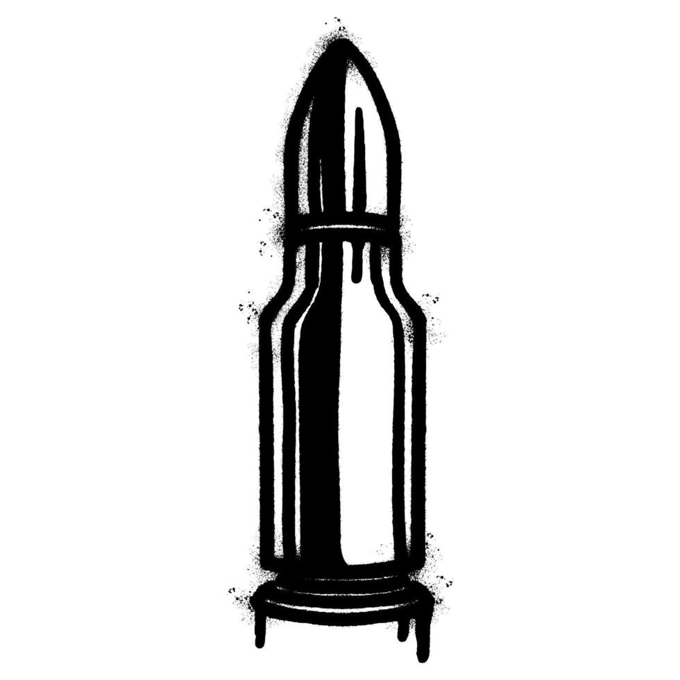 Spray Painted Graffiti Bullet icon isolated on white background. vector