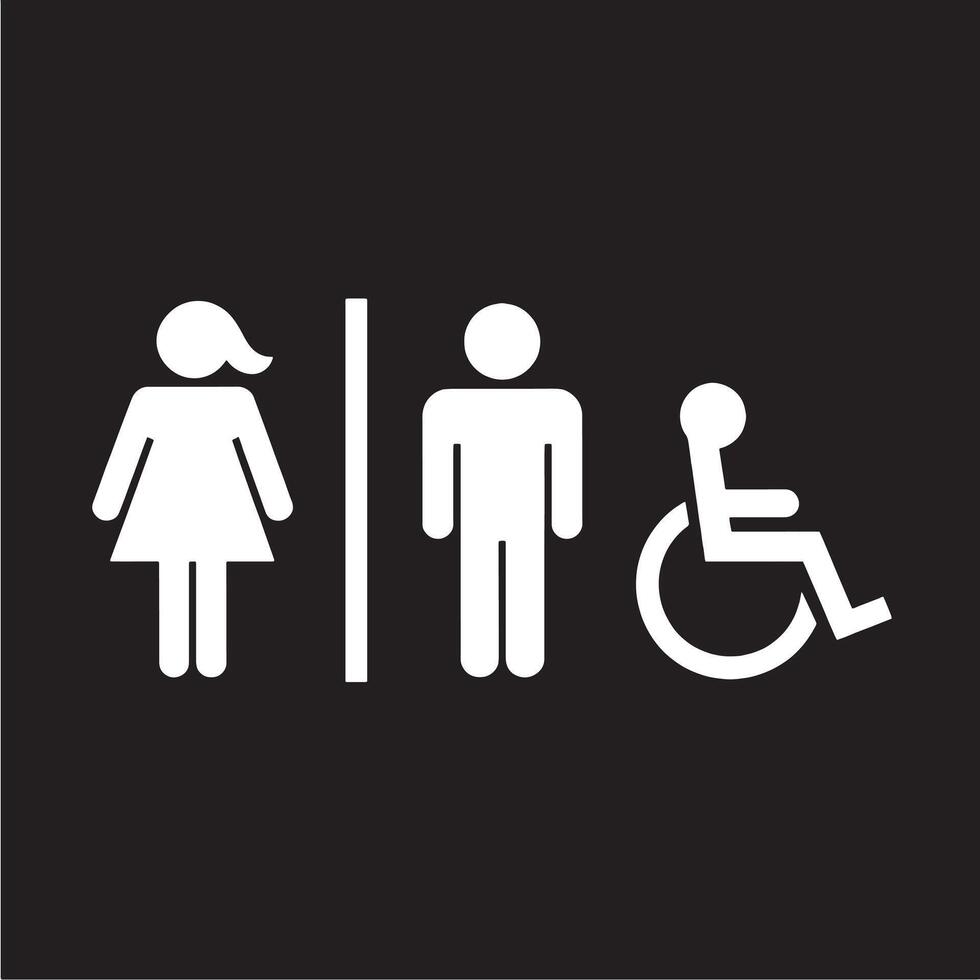 Bathroom sign for man and woman vector