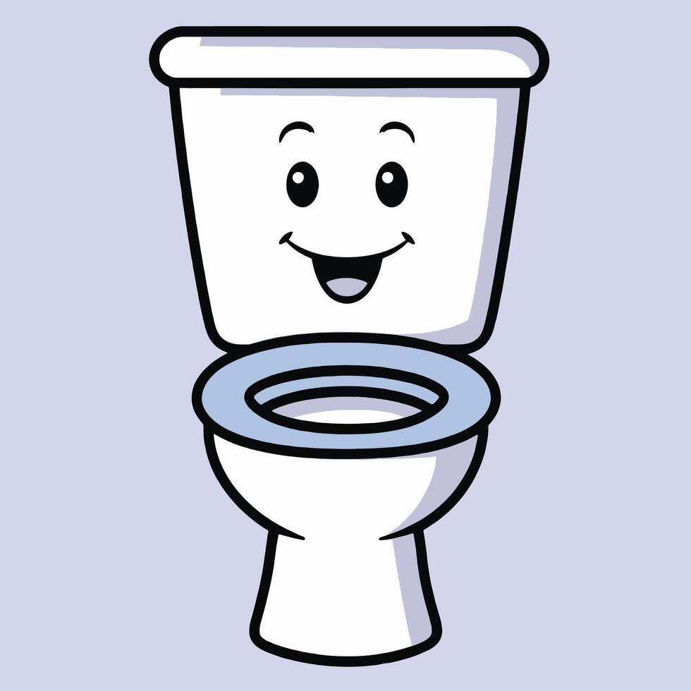 Toilet commode cartoon vector