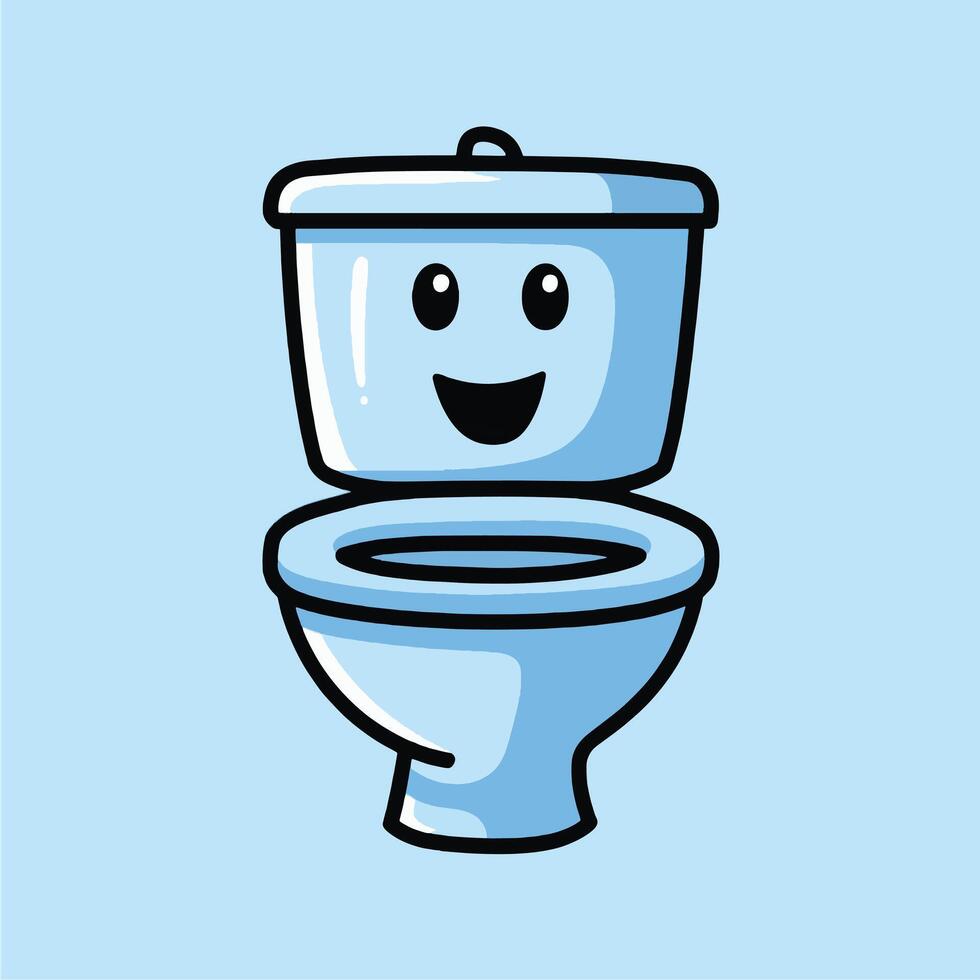 Commode laughing cartoon vector