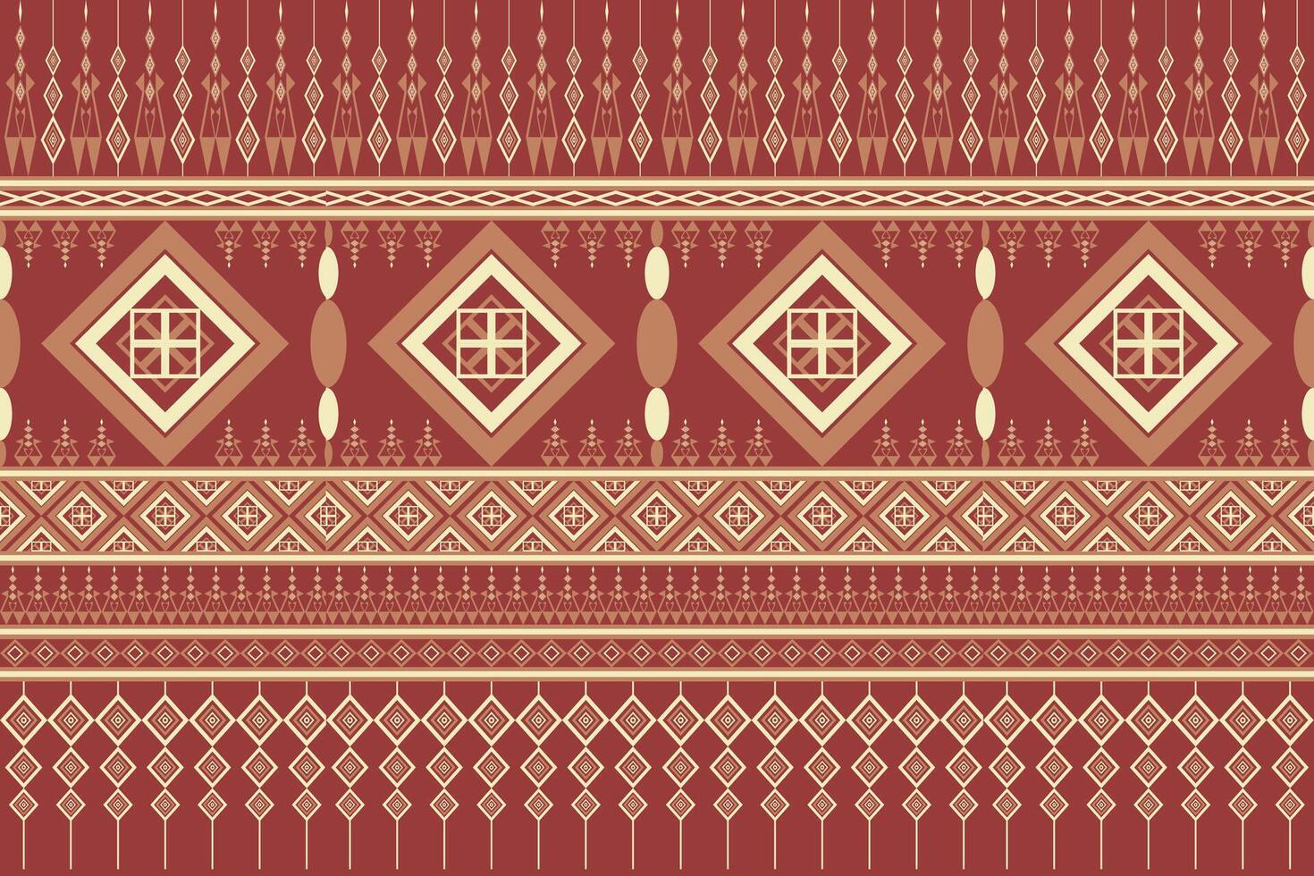 Vintage red and yellow geometric abstract Ethnic pattern. vector