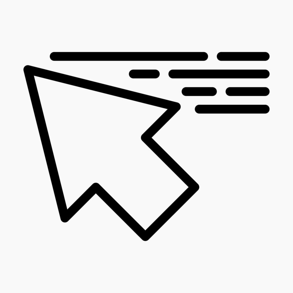 Design Illustration graphic of cursor icon with line style. Suitable for UI, mobile design, web design, etc. vector