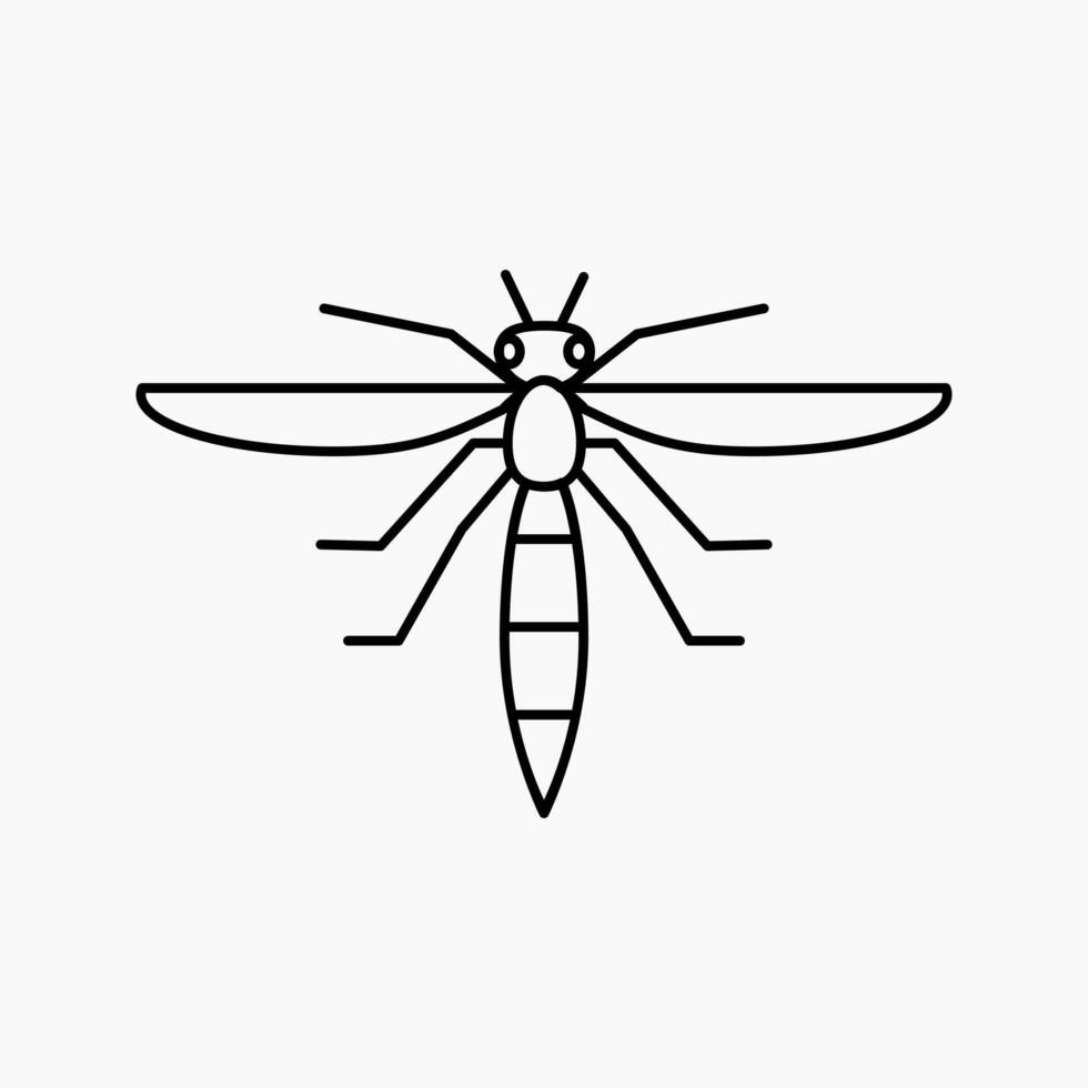 Design Illustration graphic of mosquito icon with line style. Suitable for anything related to animals vector
