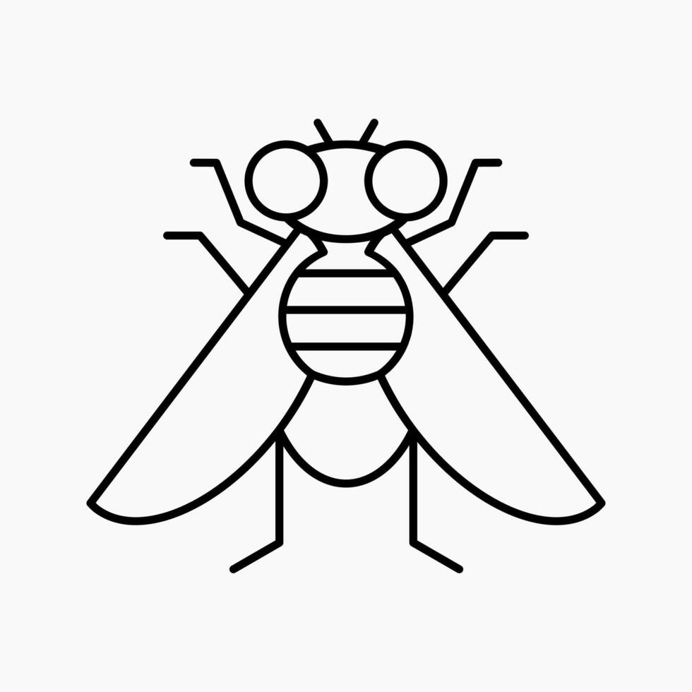Design Illustration of fly icon with line style. Suitable for anything related to animals vector