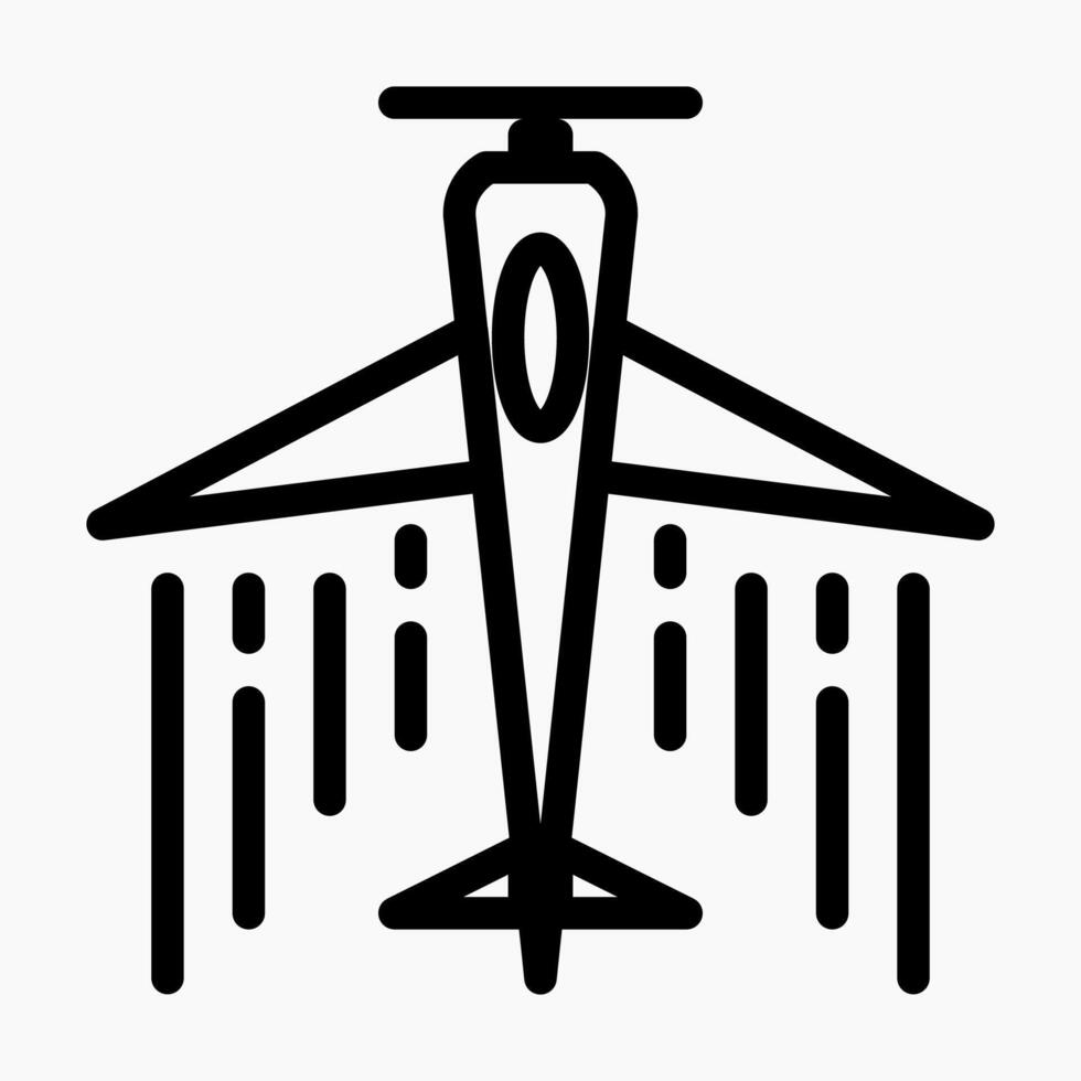 Design Illustration graphic of plane icon with line style. Suitable for UI, mobile design, web design, etc. vector