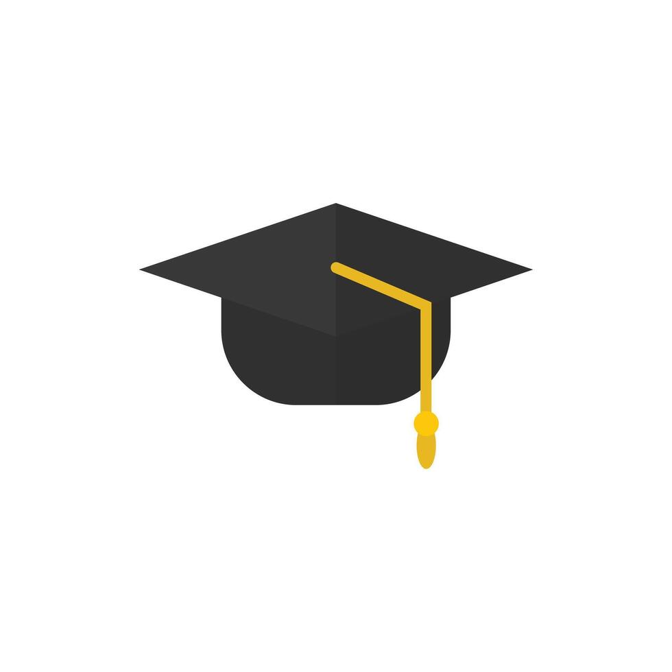 bachelor cap flat icon vector