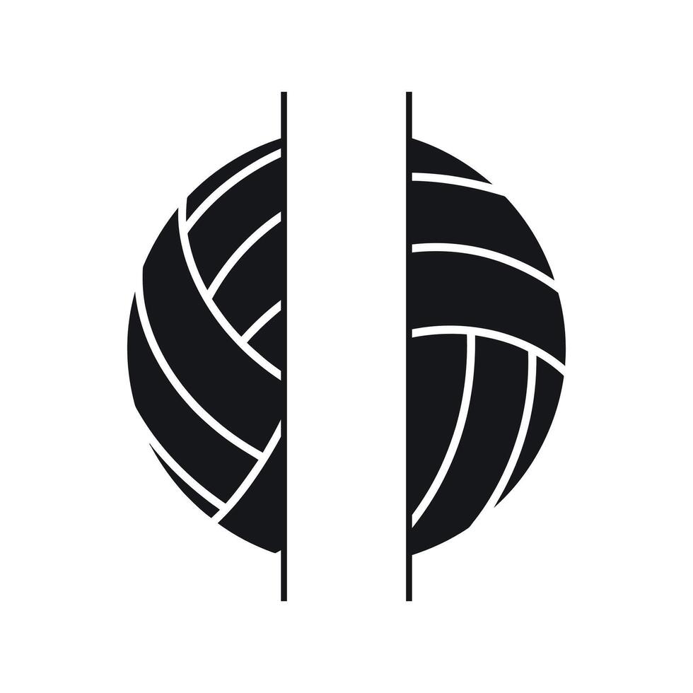 Volleyball Monogram icon vector