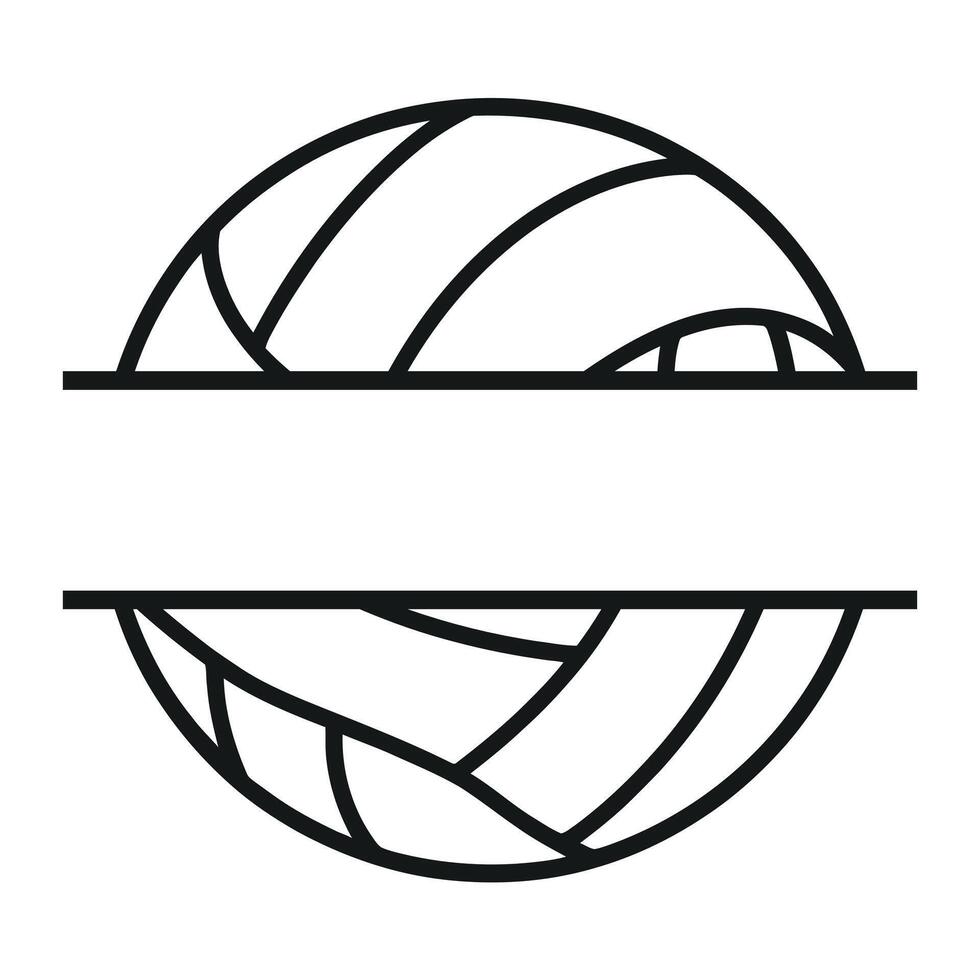 Volleyball Monogram lineart design vector
