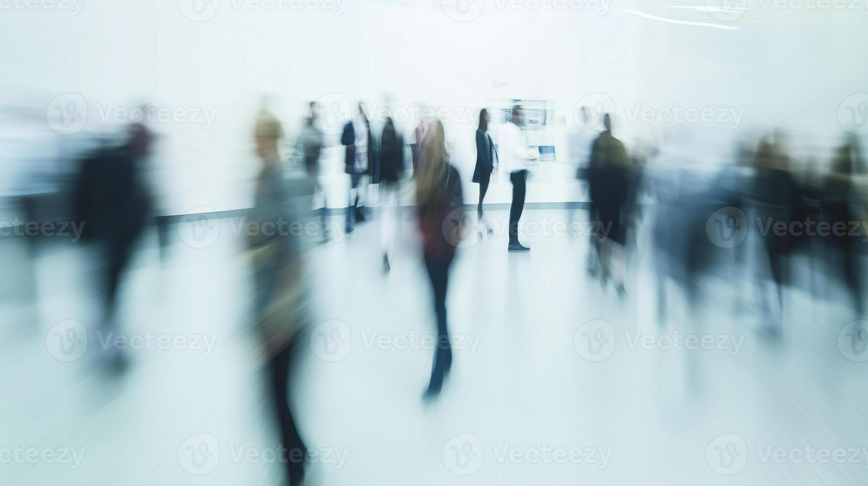 Blurred Image of People Attending a Conference photo