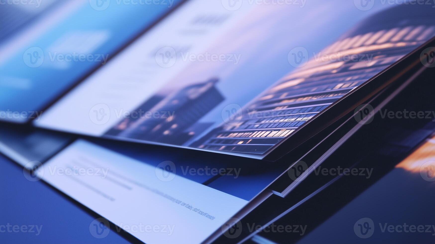 Saddle-stitched brochures created by the printing service photo
