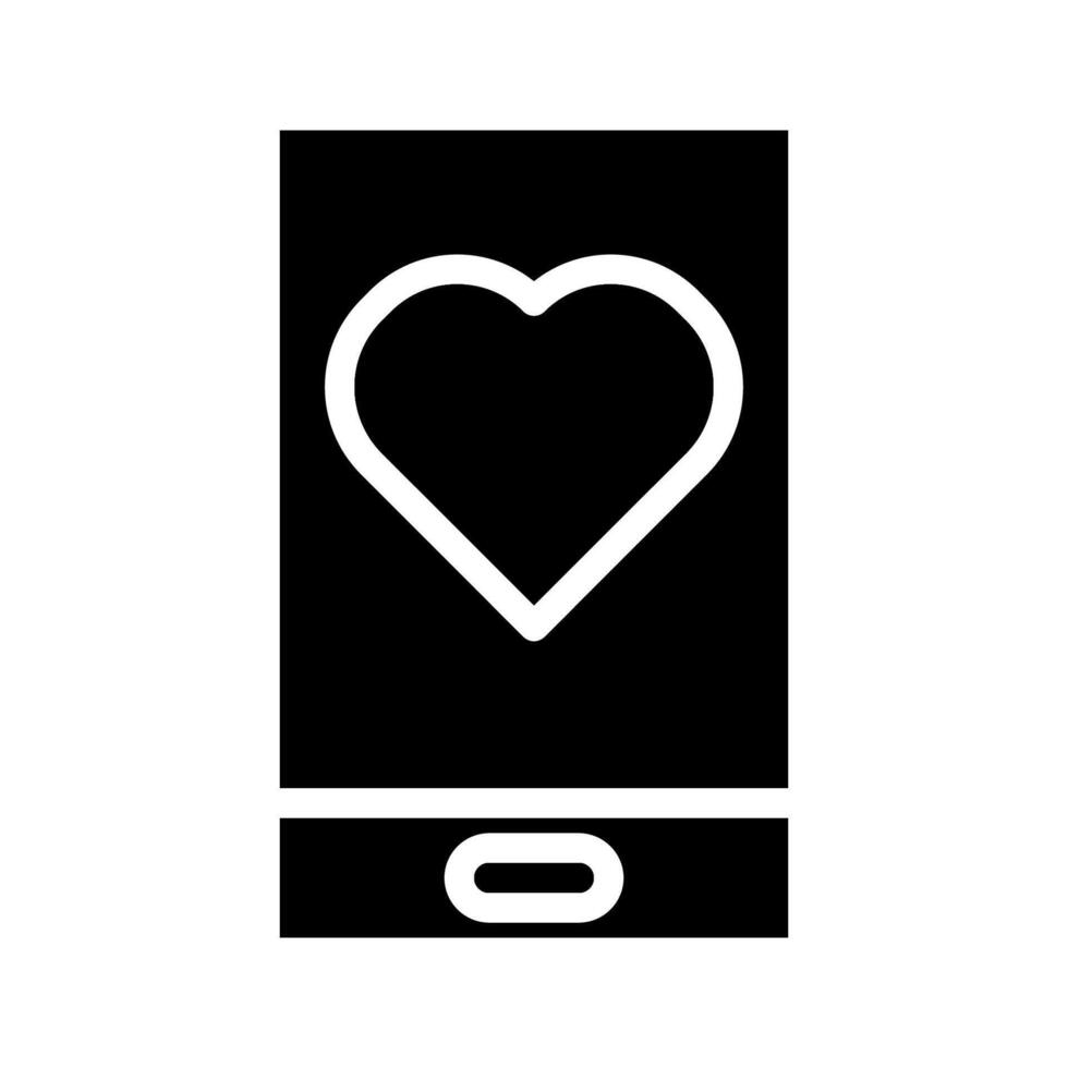 Smartphone with heart symbol. Concept of love, dating app, and online communication. vector