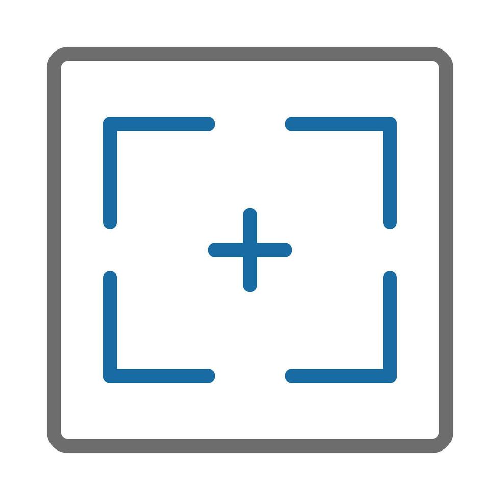 Camera focus icon. Concept of photography, videography, and targeting. vector