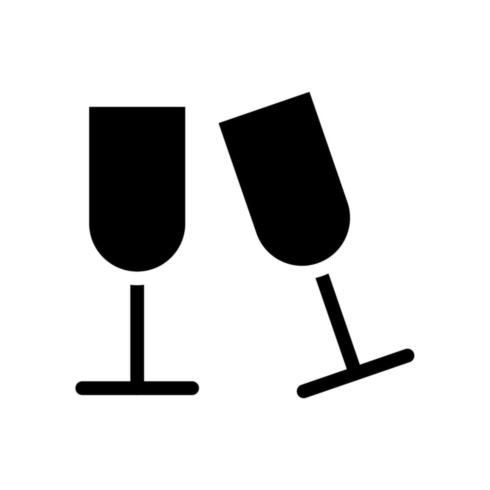Two champagne glasses toasting. Concept of celebration, success, and achievement. vector