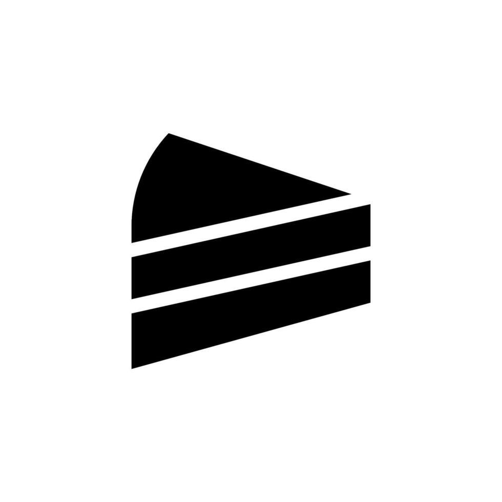 Slice of cake icon. Concept of celebration, birthday, and dessert. vector
