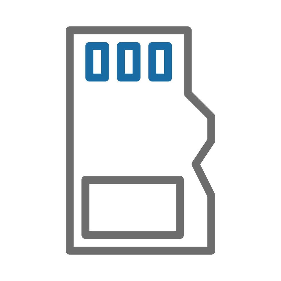 SD memory card icon. Concept of digital storage, data transfer, and technology. vector